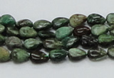 CEM05 15.5 inches 6*8mm flat teardrop emerald gemstone beads