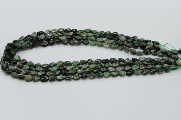 CEM05 15.5 inches 6*8mm flat teardrop emerald gemstone beads