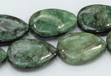 CEM08 15.5 inches 18*25mm flat teardrop emerald gemstone beads