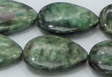 CEM09 15.5 inches 23*30mm flat teardrop emerald gemstone beads