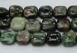 CEM22 15.5 inches 10*10mm square emerald gemstone beads wholesale