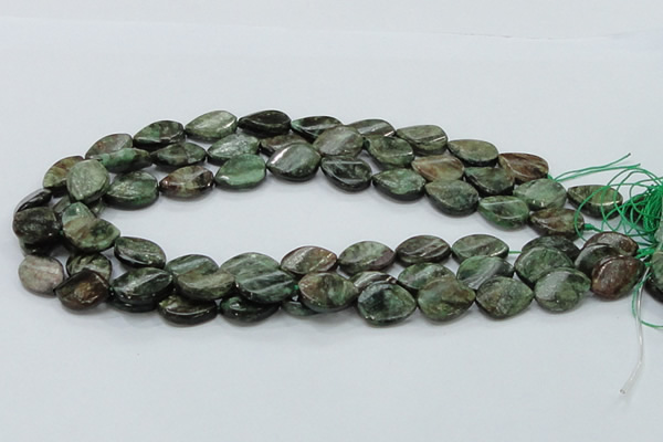 CEM27 15.5 inches 13*18mm twisted teardrop emerald gemstone beads