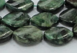 CEM28 15.5 inches 15*20mm twisted teardrop emerald gemstone beads