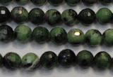 CEP106 15.5 inches 8mm faceted round epidote gemstone beads