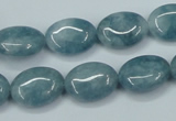 CEQ113 15.5 inches 12*16mm oval blue sponge quartz beads