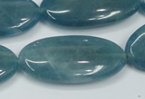 CEQ118 15.5 inches 20*40mm oval blue sponge quartz beads