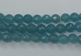 CEQ12 15.5 inches 6mm faceted round blue sponge quartz beads