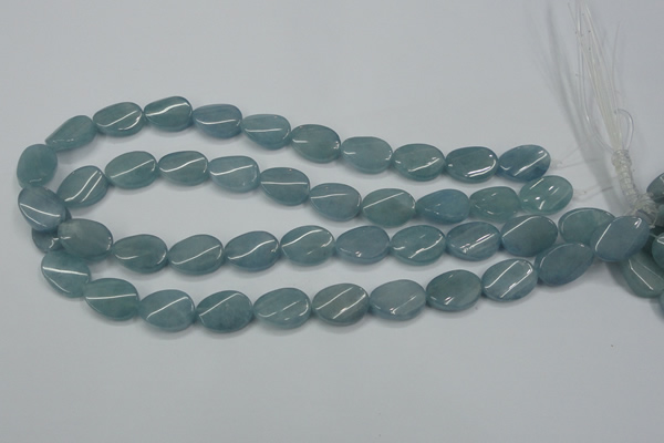 CEQ124 15.5 inches 13*18mm twisted oval blue sponge quartz beads