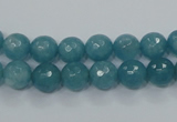 CEQ14 15.5 inches 8mm faceted round blue sponge quartz beads