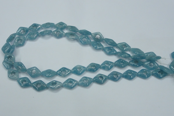 CEQ143 15.5 inches 12*16mm diamond blue sponge quartz beads