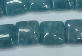 CEQ164 15.5 inches 16*16mm square blue sponge quartz beads