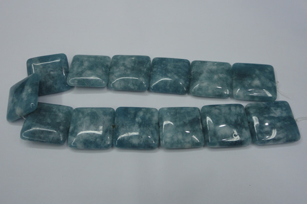 CEQ168 15.5 inches 30*30mm square blue sponge quartz beads