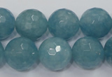 CEQ18 15.5 inches 16mm faceted round blue sponge quartz beads