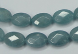 CEQ191 15.5 inches 10*14mm faceted oval blue sponge quartz beads