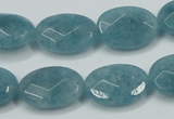 CEQ193 15.5 inches 13*18mm faceted oval blue sponge quartz beads