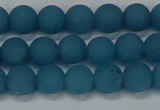 CEQ266 15.5 inches 6mm round matte blue sponge quartz beads