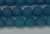 CEQ267 15.5 inches 8mm round matte blue sponge quartz beads