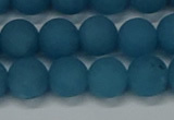 CEQ268 15.5 inches 10mm round matte blue sponge quartz beads