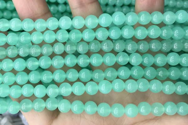 CEQ301 15.5 inches 6mm round green sponge quartz beads