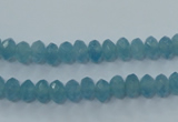 CEQ32 15.5 inches 4*6mm faceted rondelle blue sponge quartz beads