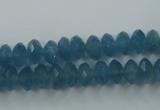 CEQ33 15.5 inches 5*8mm faceted rondelle blue sponge quartz beads