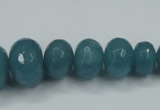 CEQ40 6*10mm - 15*20mm faceted rondelle blue sponge quartz beads