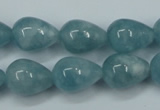 CEQ46 15.5 inches 12*16mm teardrop blue sponge quartz beads