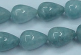 CEQ47 15.5 inches 13*18mm teardrop blue sponge quartz beads