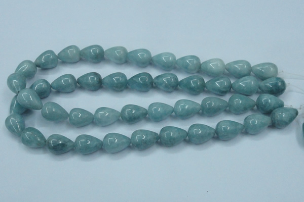 CEQ47 15.5 inches 13*18mm teardrop blue sponge quartz beads