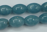 CEQ64 15.5 inches 13*18mm rice blue sponge quartz beads