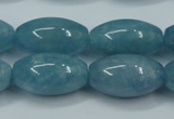 CEQ66 15.5 inches 13*23mm rice blue sponge quartz beads