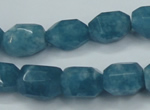 CEQ86 15.5 inches 11*14mm faceted nuggets blue sponge quartz beads