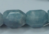 CEQ90 15.5 inches 18*25mm faceted nuggets blue sponge quartz beads