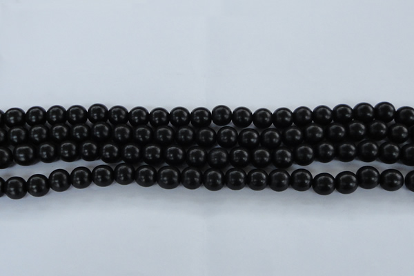 CEY02 15.5 inches 6mm round black ebony wood beads wholesale