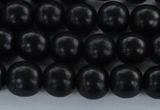 CEY03 15.5 inches 8mm round black ebony wood beads wholesale