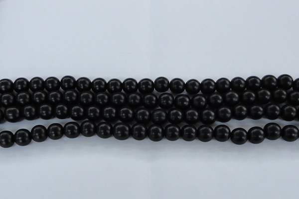 CEY03 15.5 inches 8mm round black ebony wood beads wholesale