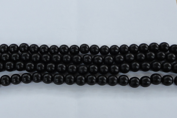 CEY04 15.5 inches 10mm round black ebony wood beads wholesale