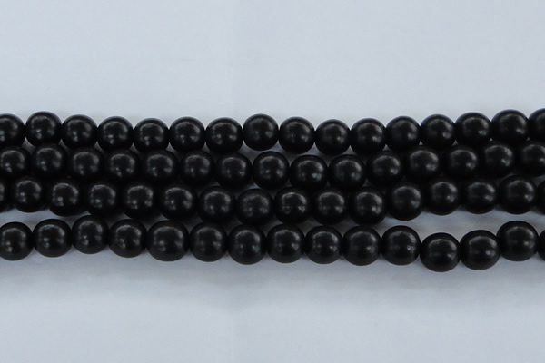 CEY06 15.5 inches 14mm round black ebony wood beads wholesale