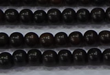 CEY51 15.5 inches 6mm round ebony wood beads wholesale