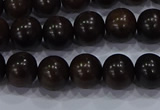 CEY52 15.5 inches 8mm round ebony wood beads wholesale