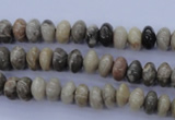 CFA201 15.5 inches 5*8mm rondelle chrysanthemum agate beads