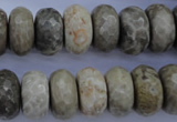 CFA213 15.5 inches 8*16mm faceted rondelle chrysanthemum agate beads