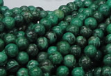 CFA67 15.5 inches 8mm round green chrysanthemum agate beads