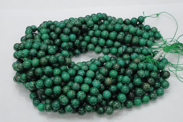 CFA68 15.5 inches 10mm round green chrysanthemum agate beads