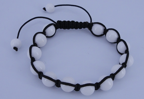 CFB505 10mm round candy jade beads adjustable bracelet wholesale