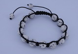 CFB508 10mm round turquoise beads adjustable bracelet wholesale