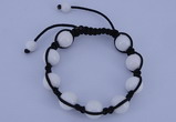 CFB515 12mm round candy jade beads adjustable bracelet wholesale