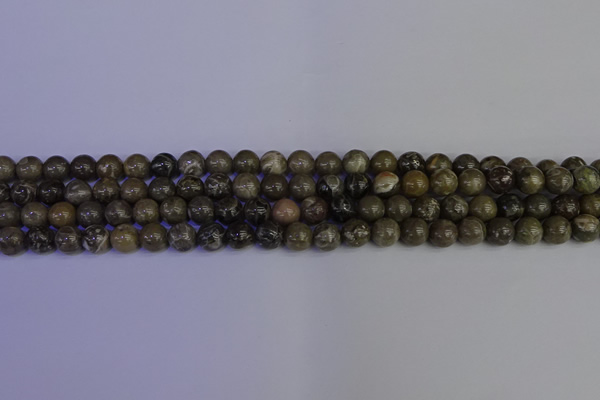 CFC211 15.5 inches 6mm round grey fossil coral beads wholesale