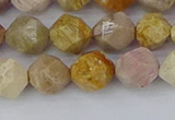 CFC237 15.5 inches 8mm faceted nuggets fossil coral beads