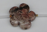 CFG1010 15.5 inches 30mm carved flower artistic jasper beads